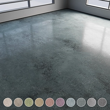 Colored Seamless Concrete Flooring 3D model image 1 