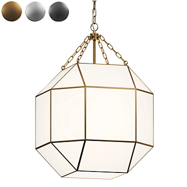 Classic Lantern Pendant Light Fixture 3D model image 1 