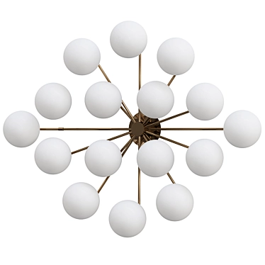 Elegant Orion Oval Chandelier 3D model image 1 