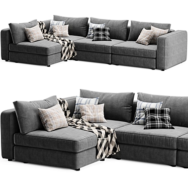 Modern Blanche Soho Sofa Design 3D model image 1 