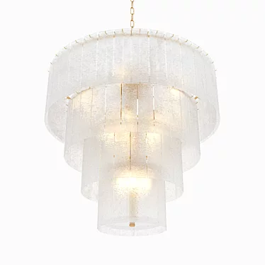 OM Chandelier with textured glass RICARDO SP14 BRASS