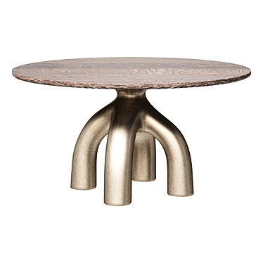 Metallic Dining Table Collection 3D model image 1 