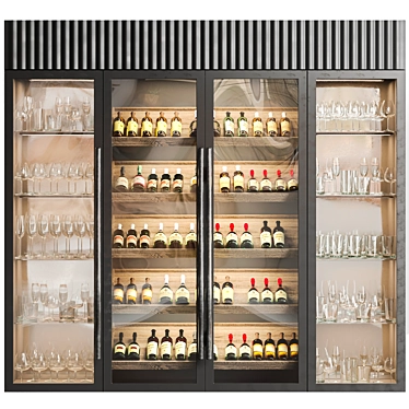 Alcohol and Wine Cabinet Collection 3D model image 1 