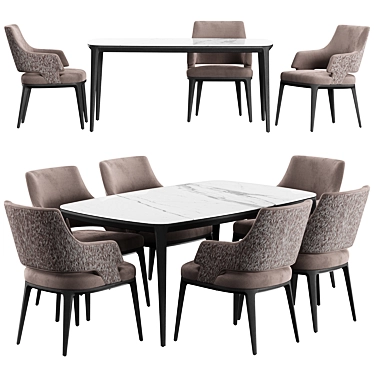 Playground Modern Dining Set 3D model image 1 