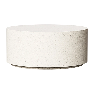 Elegant Terrazzo Coffee Table - White 3D model image 1 