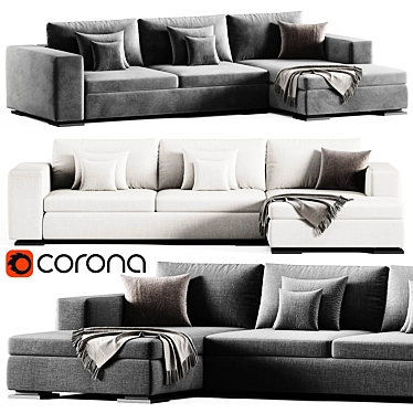 Modern Jack Corner Sofa, High-Quality 3D model image 1 