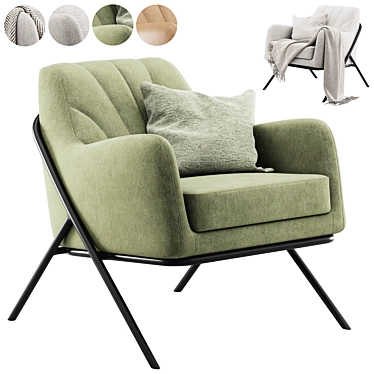 Modern Accent Armchair Cult Furniture 3D model image 1 