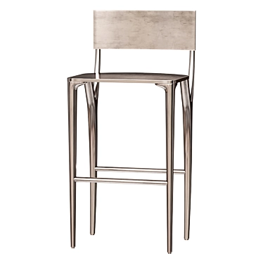 Luxury ORO Silver Bar Stool 3D model image 1 