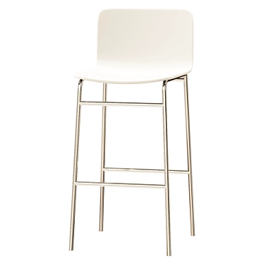 Strut Bar Stool White 3D model image 1 