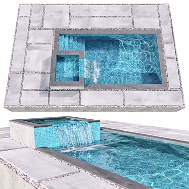 Caustics-Enhanced Swimming Pool Model 3D model image 1 