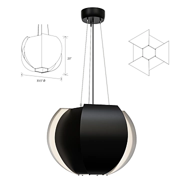 Cerno Veris 34 Pendant Light 3D model image 1 