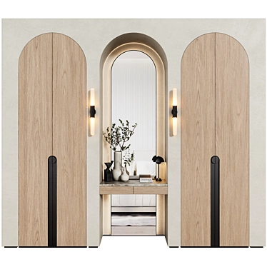 Modern Style Modular Arched Cabinets 3D model image 1 