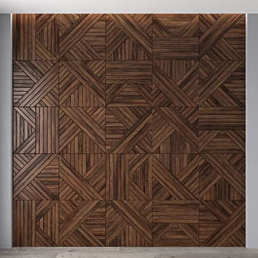 Wooden Wall Panel 2500x2500mm 3D model image 1 