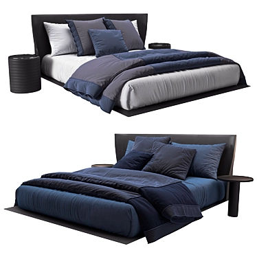 Stylish Alys Bed Set H910 3D model image 1 