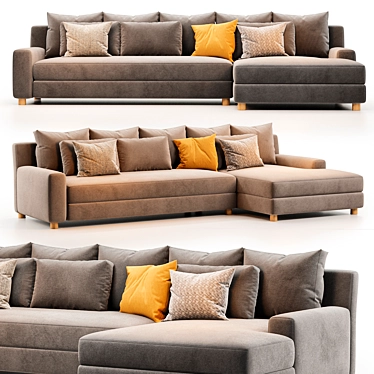 Modern Paseo Sectional Sofa 2018 3D model image 1 