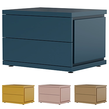 Modern Side Table with Open Shelf 3D model image 1 