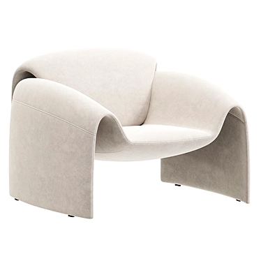 Modern Leather Armchair Elegant Design 3D model image 1 