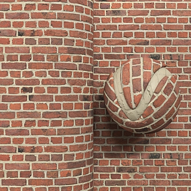 Vintage Brick Wall Panelizing 3D model image 1 