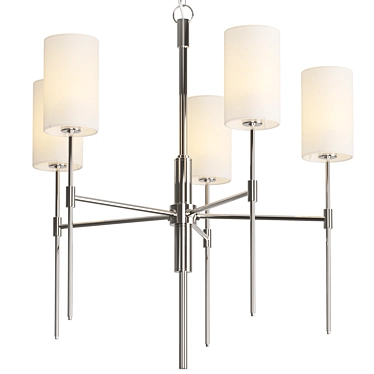 Aspen Brass Chandelier - Louvre 3D model image 1 