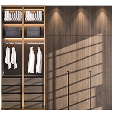 Modern Decor Wardrobe Set 3D model image 1 