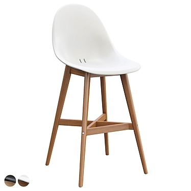 Modern Fanbyn Bar Stool White 3D model image 1 