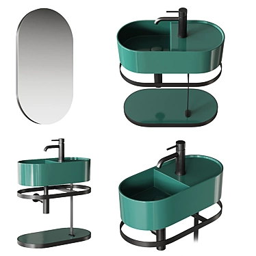 Petites Vanity Unit Set: Les Cielo 3D model image 1 