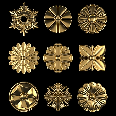 Elegant Ornament Element Pack 09 3D model image 1 