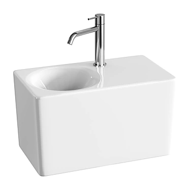 Cube Wall-Mounted Hand Washbasin 3D model image 1 