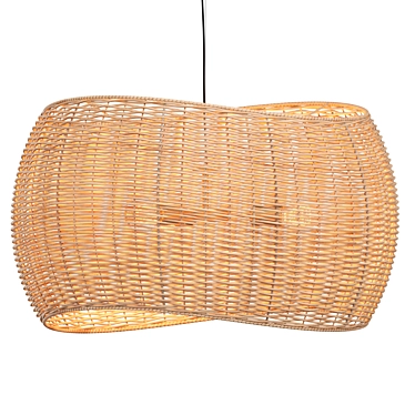  Crate & Barrel Althea Wicker Chandelier 3D model image 1 