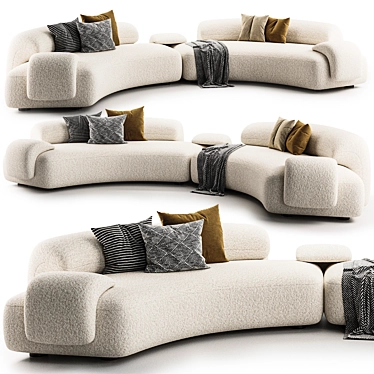 Modern Modular Sofa Design 3D model image 1 