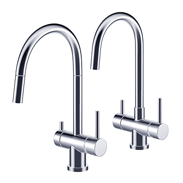  sleek AKITA-S Mixer Tap 3D model image 1 