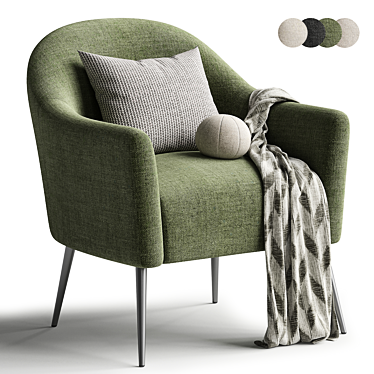 Elegant Annabelle Armchair in 3D 3D model image 1 