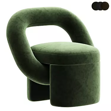 Contemporary Fabric Easy Chair Play 3D model image 1 