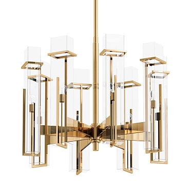 Elegant Malik Medium Pendant Light 3D model image 1 