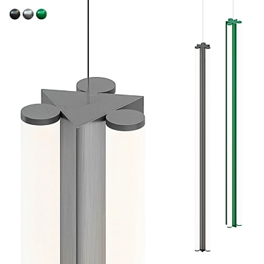 Minimalist Vertical Pendant Light Fixture 3D model image 1 