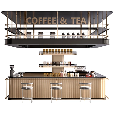 Cafe Bar Design Collection 3D model image 1 