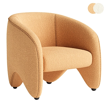 Modular Fabric Armchair YUZU 3D model image 1 