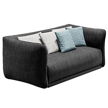 Sleek Modern Jill Sofa 3D model image 1 