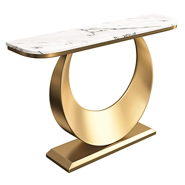 Modern Stone Top Console Table 3D model image 1 