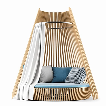 Outdoor Hut Lounge Bed 3D 3D model image 1 