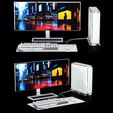 Stylish & Powerful PC Workstation 3D model image 1 