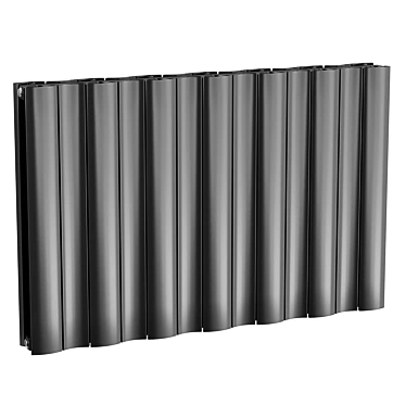 Apollo Wave Horizontal Designer Radiator 3D model image 1 