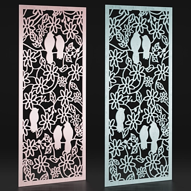 Spring Inspired Panel and Box 3D model image 1 