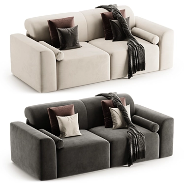 Baivin Soft Light Corner Sofa 3D model image 1 