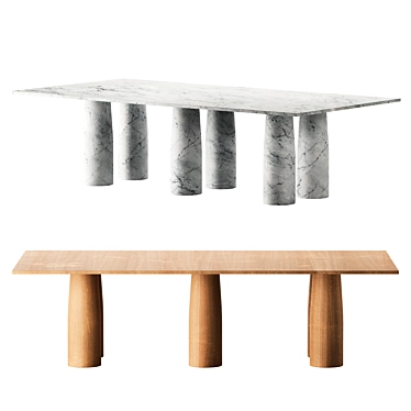 Kettal IL COLONNATO Rectangle Table 3D model image 1 