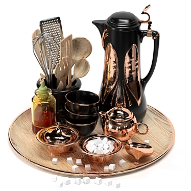  Modern Dining Tableware Set 3D model image 1 