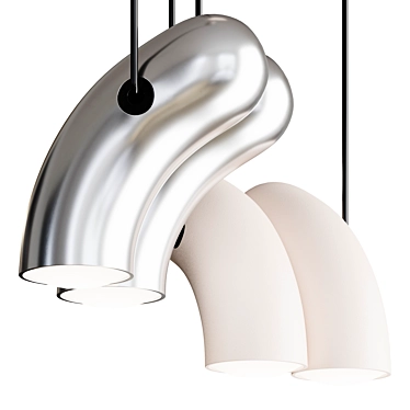 Sleek Pendant Light Fixture 3D model image 1 