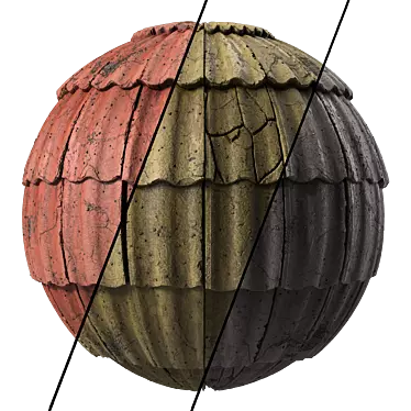 Concrete Roof Tile Generator 3D model image 1 