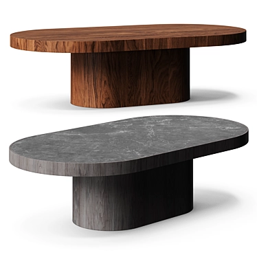 Sleek Designer Low Coffee Table 3D model image 1 