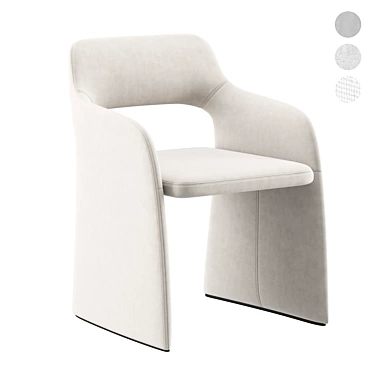 Modern Petite Chair Collection: 9 Colors 3D model image 1 